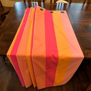 Pottery Barn Teen Curtains Pink and Orange Stripes